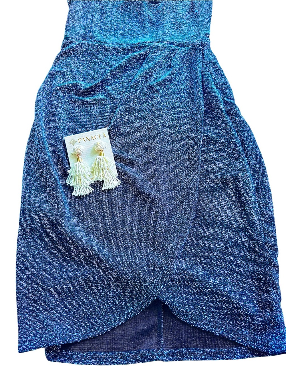 (NWT) Lulus Forever Your Girl Teal Blue Metallic Bodycon Dress - XS 💙✨ - Picture 5 of 7